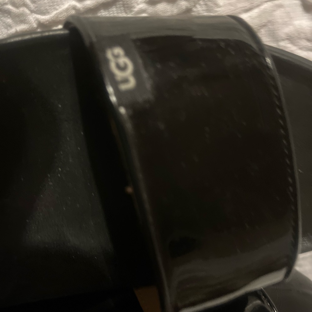Black patent leather